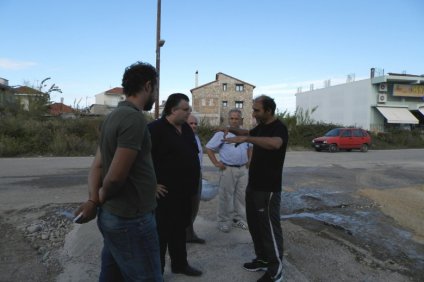 Επίσκεψη Καραπάνου σε έργα οδοποιίας