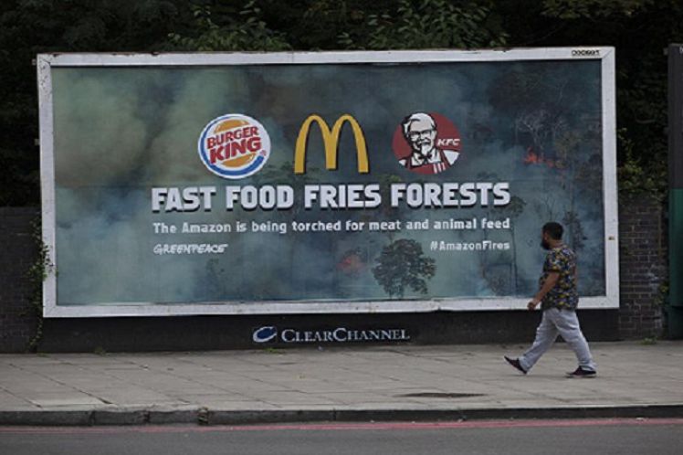 Ένα burger τρώει το δάσος
