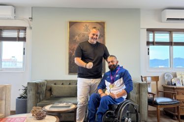Υποδοχή του διπλού πρωταθλητή Σπύρου Λαχανά από τον Δήμαρχο Μεσολογγίου