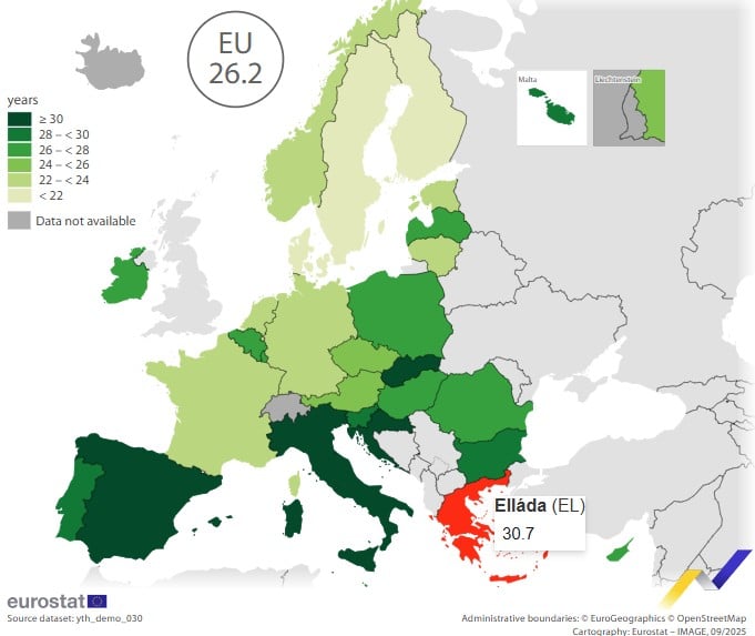 Πότε φεύγουν από το πατρικό τους οι νέοι στην ΕΕ;
